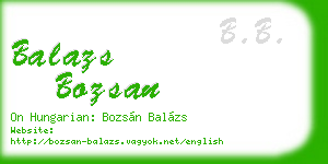 balazs bozsan business card